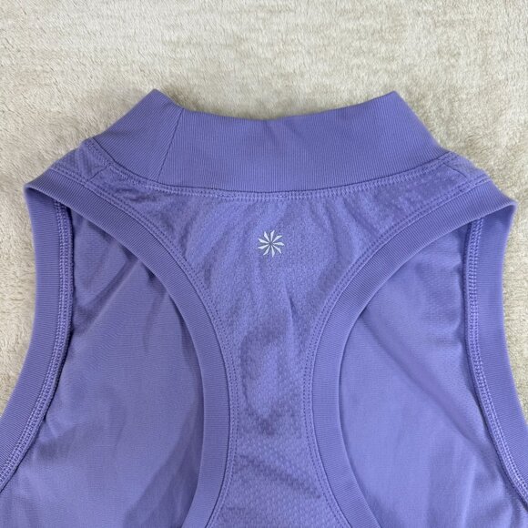 Athleta Women S/M Momentum Seamless Mock Tank Sleeveless Athleisure Purple - Picture 5 of 6